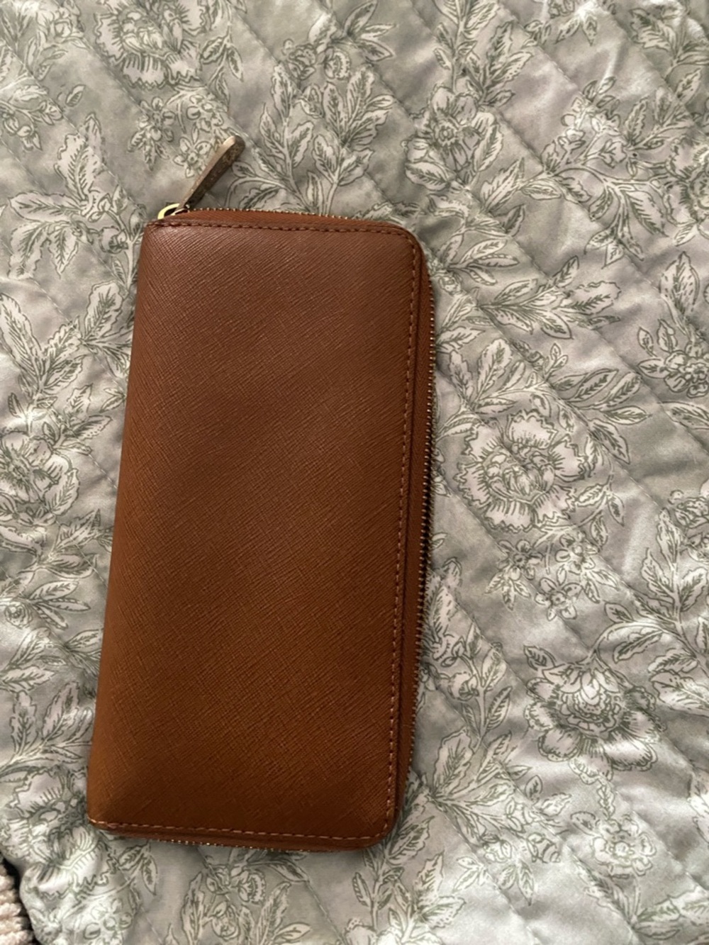 Michael Kors Chestnut Zip-Around Saffiano Wallet - Picture 3 of 4